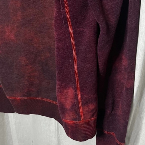 Tie Dyed Upcycled AEO New York Manhattan Purple Long Sleeve Full Zip Hoodie Sz M - Picture 9 of 12